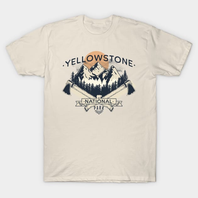 Yellowstone National Park Badge T-Shirt by HUNTINGisLIFE